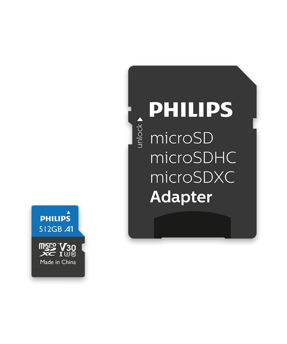 MICRO SDXC U3 PHILIPS 512GB+AD