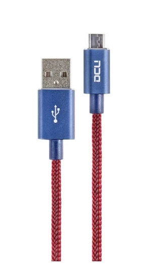 DCU MICROUSB ALGODON GRANAT 2M